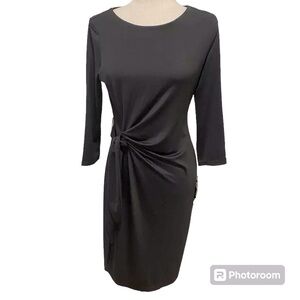 Nygard Sz S 3/4 Sleeve Side-Tie Dress